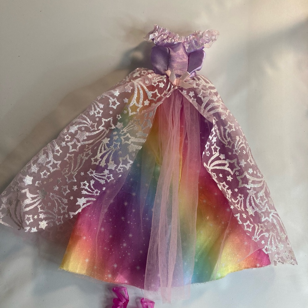 Barbie Dreamtopia Rainbow Princess Gown Dress Heels